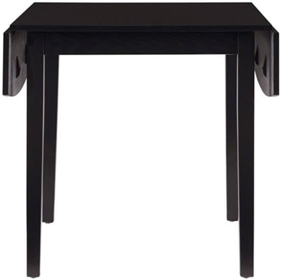 Black Square Drop Leaf Dining Table