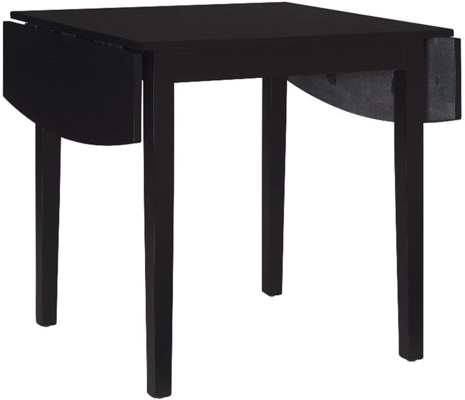 Black Square Drop Leaf Dining Table