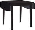 Black Square Drop Leaf Dining Table
