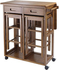 Teak Foldable Drop Leaf Dining Set