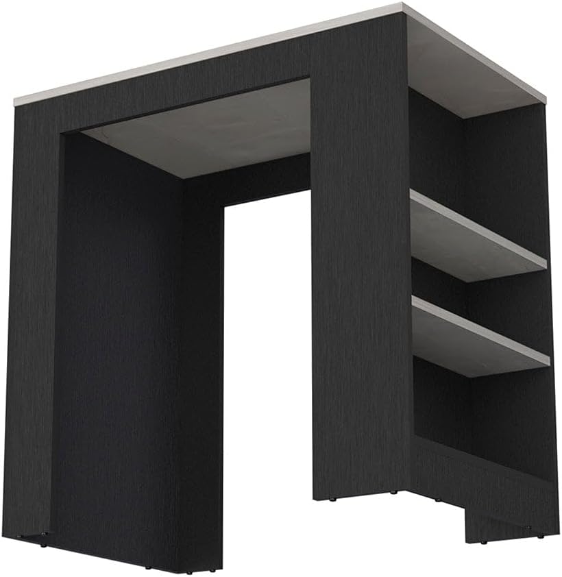 36.2" Multicolor Counter Height Kitchen Island Table