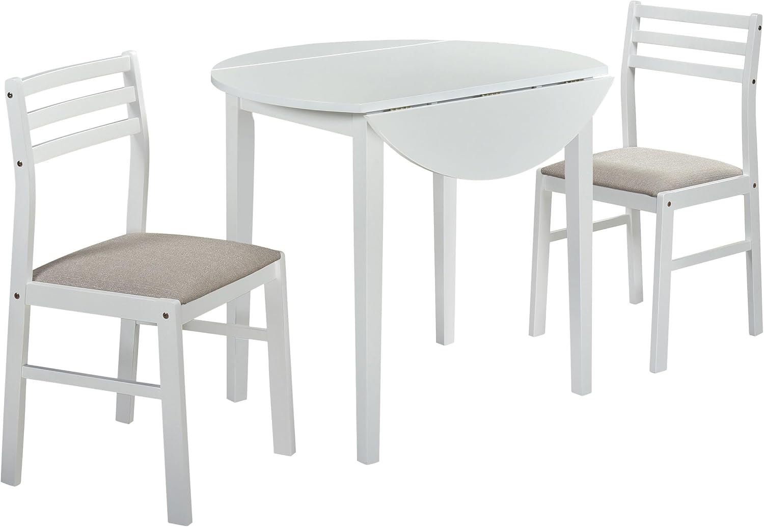 White 3pc Extendable Dining Set