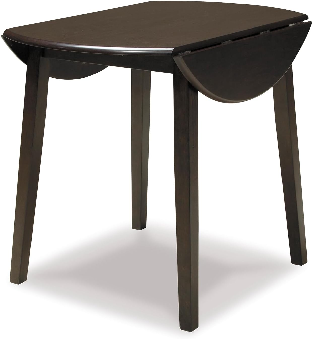 Dark Brown Round Drop Leaf Table