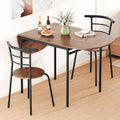 Rustic Brown 3pc Extendable Dining Set