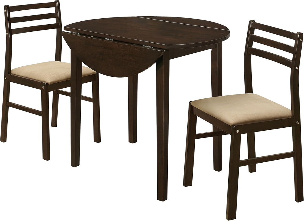 Cappuccino Tan 3pc Round Dining Set