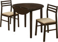 Cappuccino Tan 3pc Round Dining Set