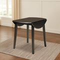 Dark Brown Round Drop Leaf Table