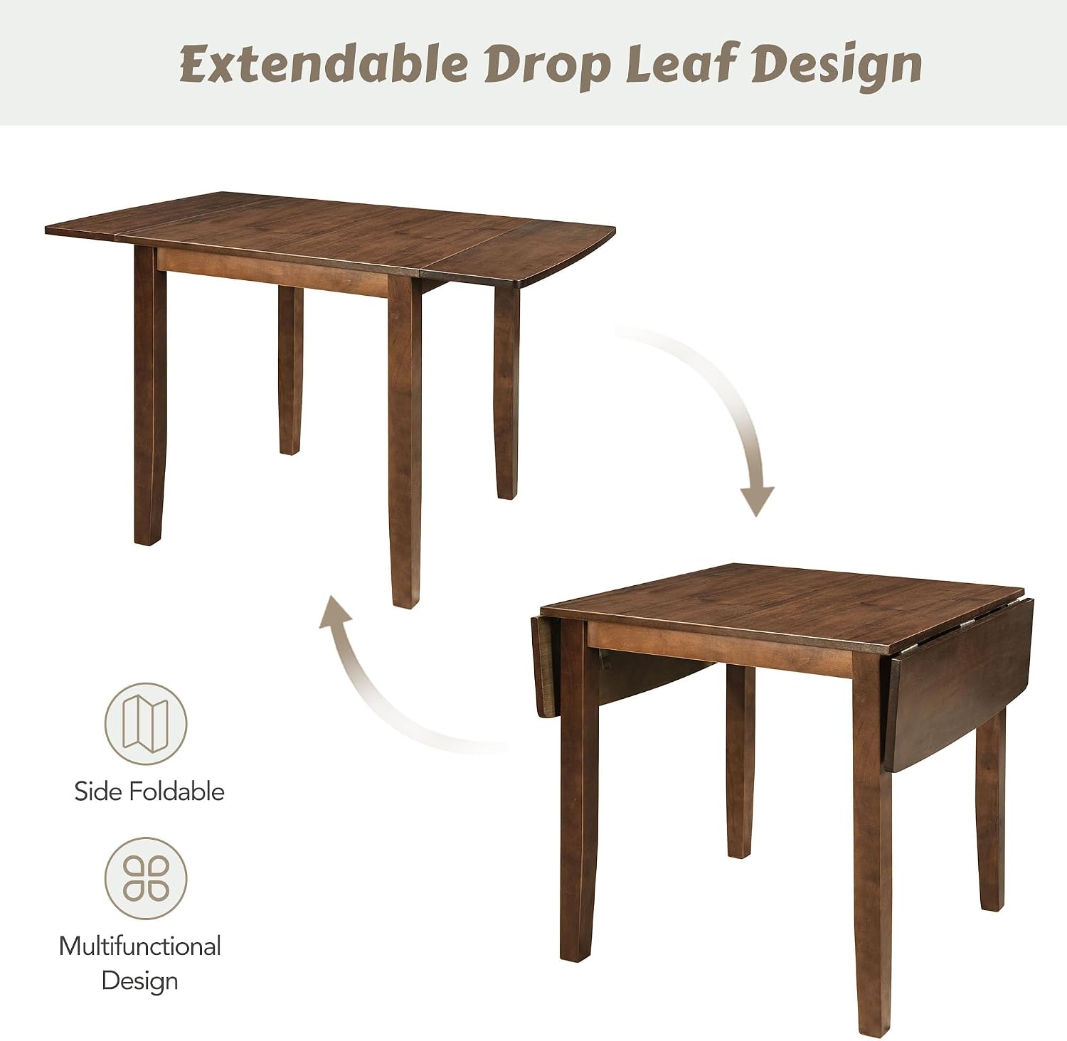Brown 3pc X-Back Dining Set